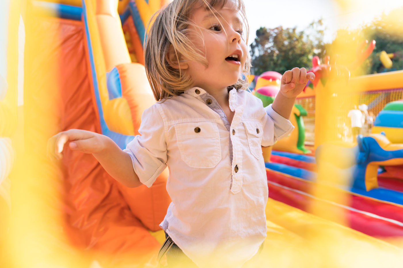 Bouncy castle setup