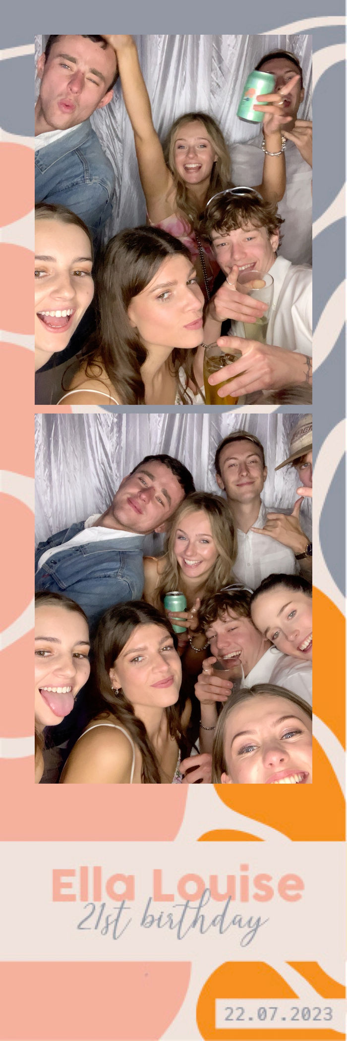 Guests using the photobooth